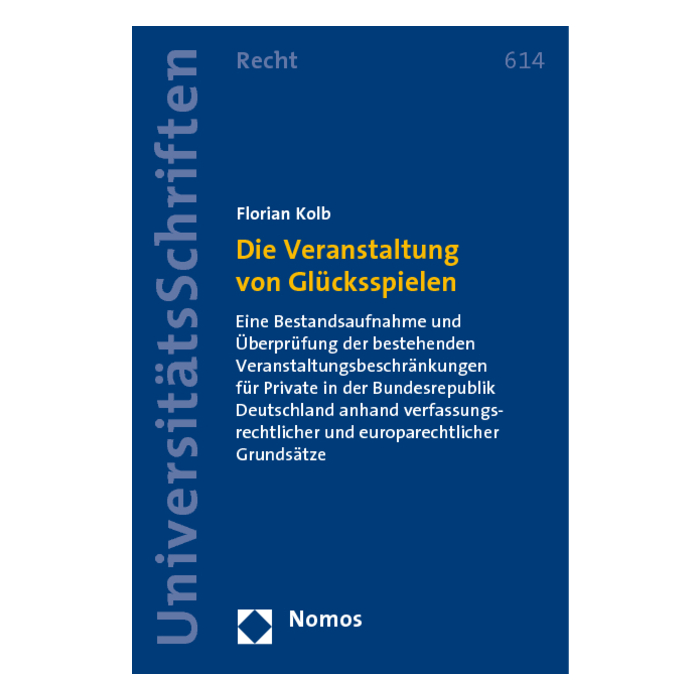Die Veranstaltung von Glücksspielen Die Veranstaltung von Glücksspielen