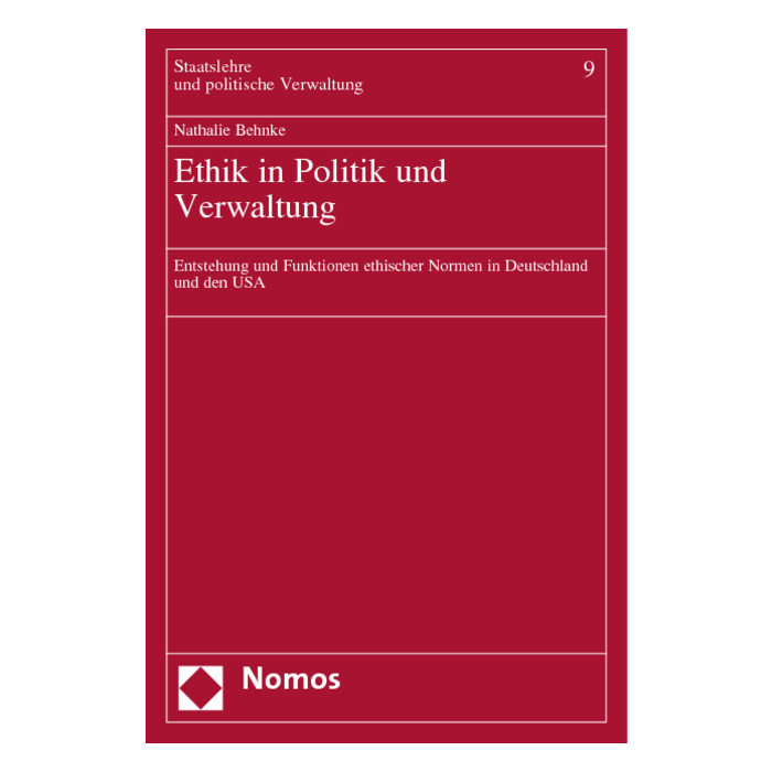 Ethik in Politik und Verwaltung Ethik in Politik und Verwaltung