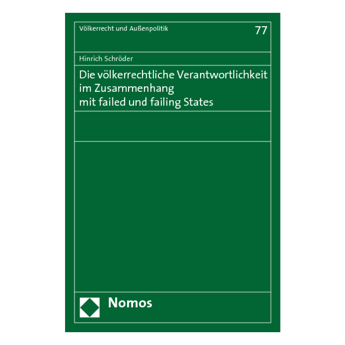 Die völkerrechtliche Verantwortlichkeit im Zusammenhang mit failed und failing States Die völkerrechtliche Verantwortlichkeit im Zusammenhang mit failed und failing States