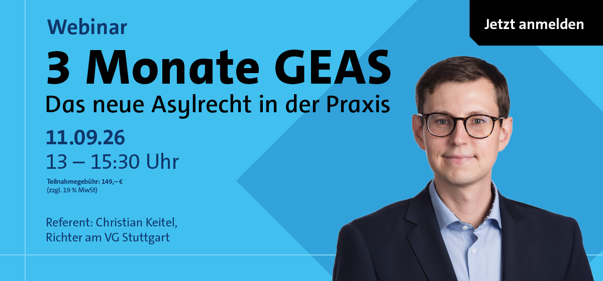 Nomos Webinar: Das neue GEAS
